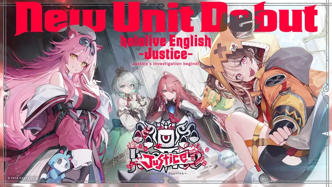 ホロライブEN新人VTuberユニット「Justice」デビュー 正義をもたらす4人組