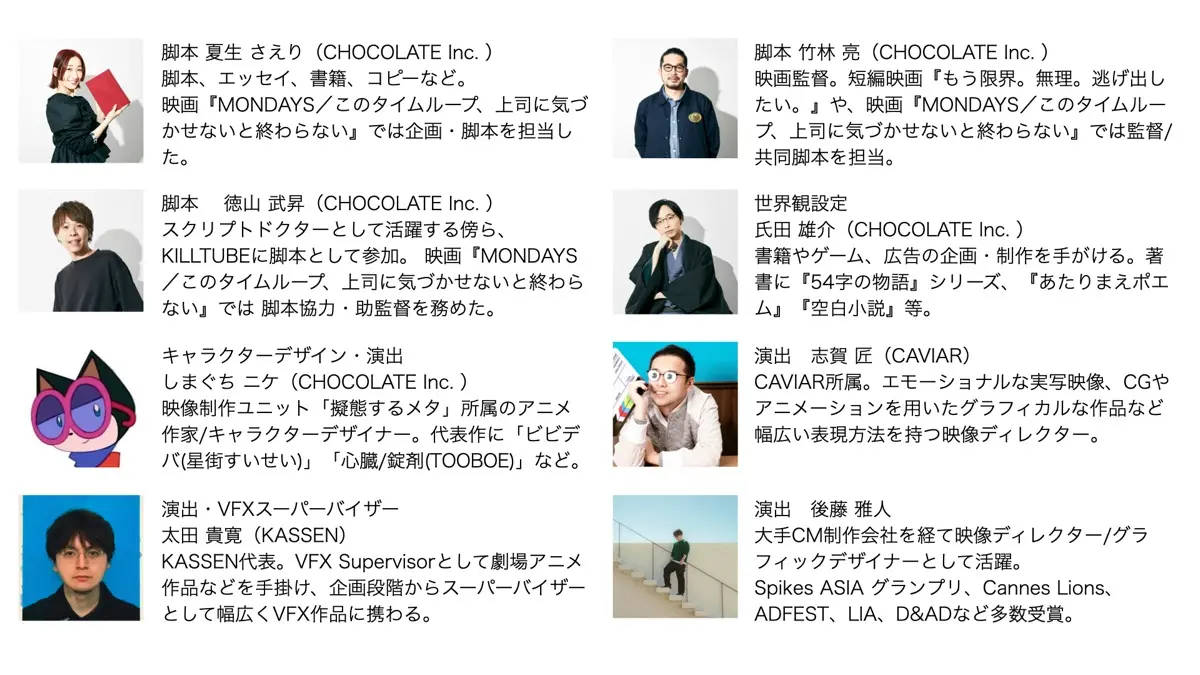 『KILLTUBE』制作陣の一部2