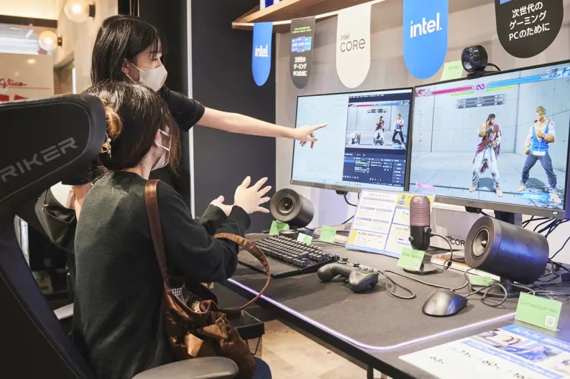 イベント後には「インテル® Arc™ A770 グラフィックス」を搭載したデモ機を使った試遊も行われた