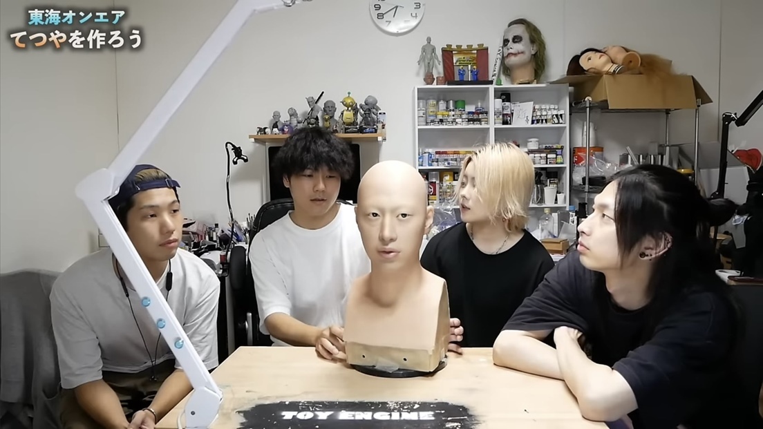 東海オンエアてつやの胸像がリアルすぎてやばい ものづくりYouTuberが