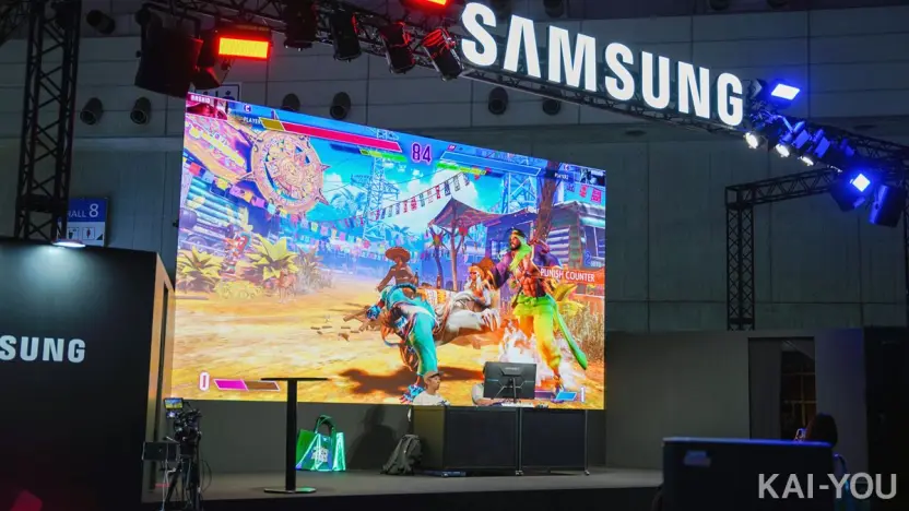 Samsungのブースで行われていた『ストリートファイター6』の対戦