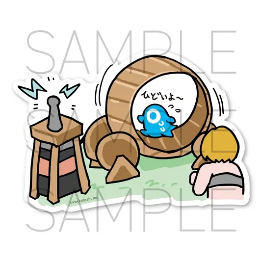 試遊参加者に配布されるステッカー