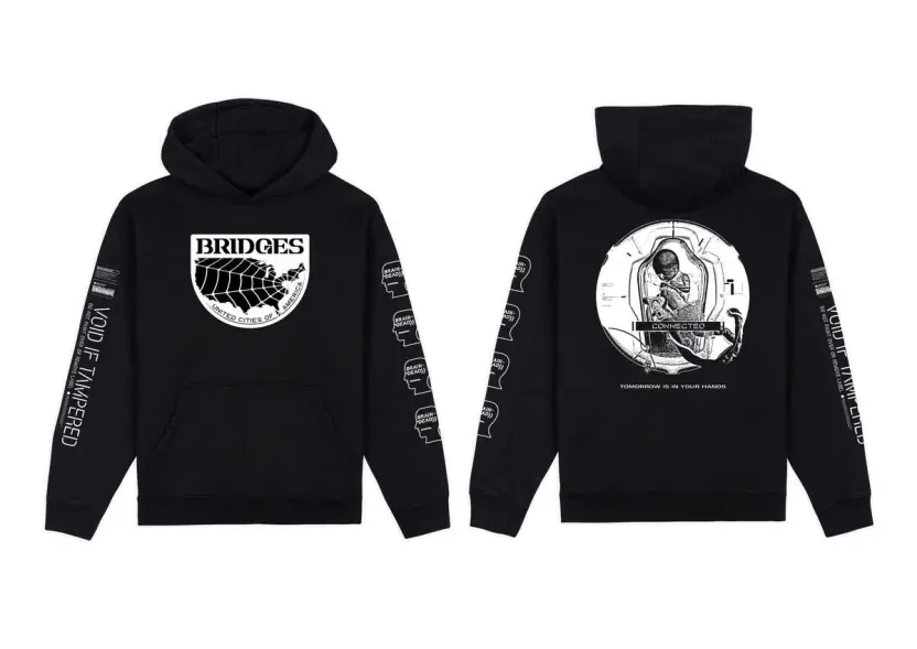 Brain Dead x デスストランディング HOODED SWEAT M Brain Dead x Death Stranding Hoodie - Black