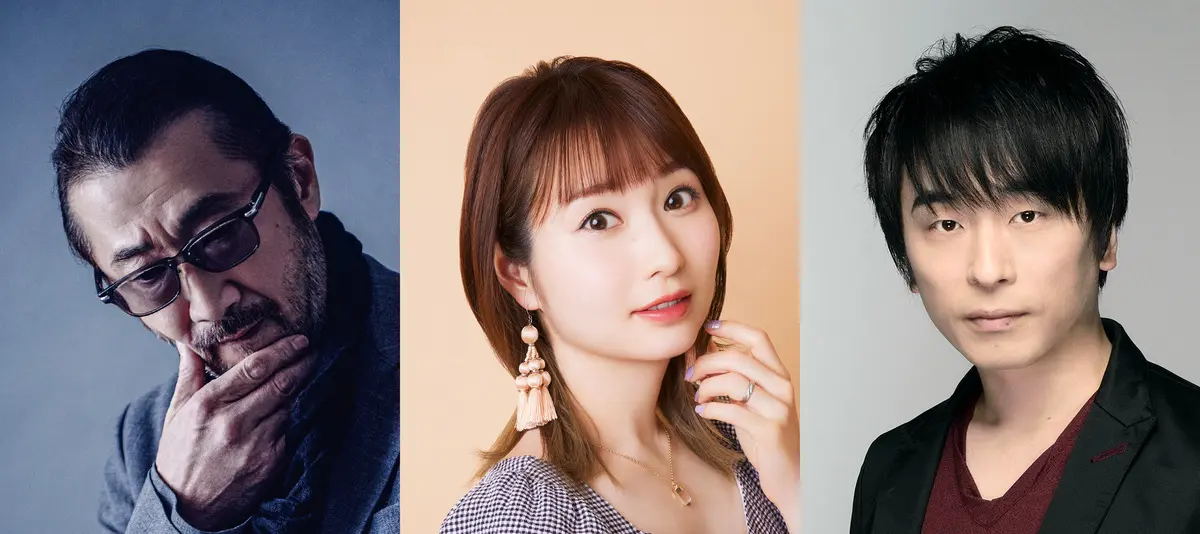 TVドラマ『ウイングマン』への出演が発表された声優の大塚明夫さん、戸松遥さん、関智一さん