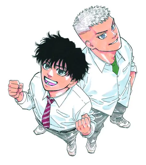 主人公の鈴木青葉と赤沢拳心。ドラマ化記念イラスト