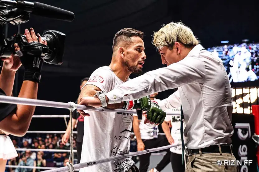 「RIZIN.47」でのクレベル・コイケ選手と鈴木千裕選手