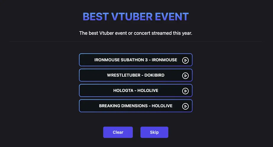 Best VTuber Event