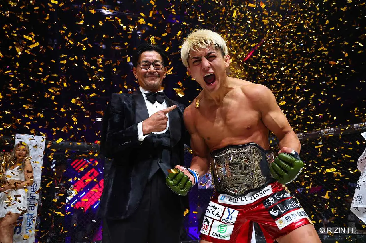 「RIZIN LANDMARK 7 in Azerbaijan」でフェザー級王座を獲得した鈴木千裕選手
