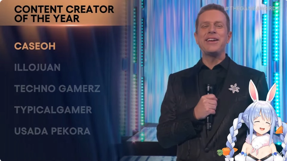 「The Game Awards」コンテンツクリエイター部門はアメリカのCaseOhに 兎田ぺこらは受賞ならず