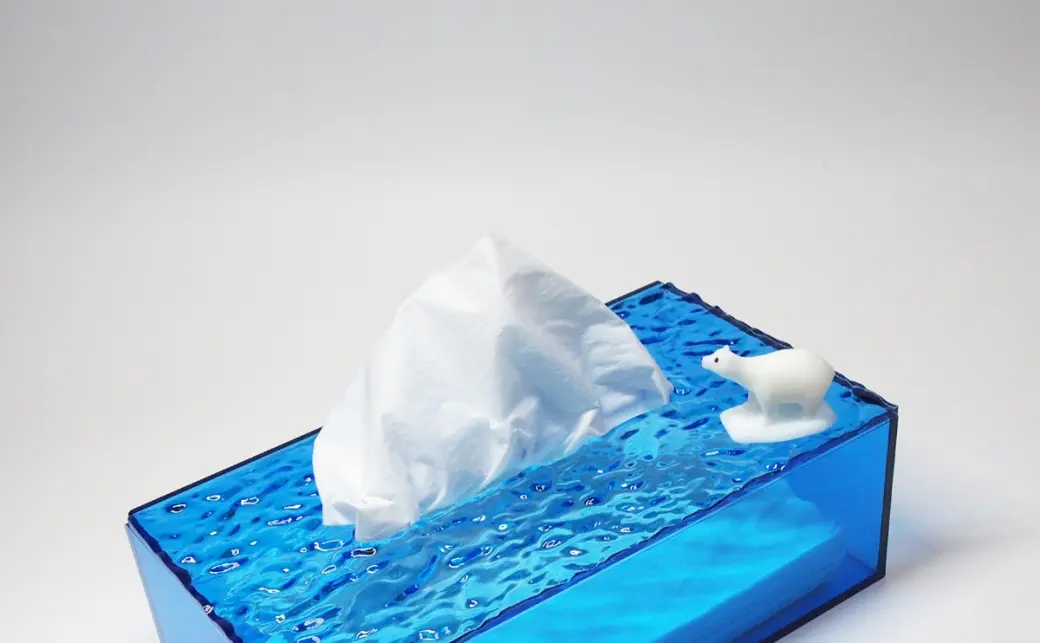 福袋特集 2024 SNSで話題「氷山になるティッシュケース」が商品化 水面の影が ティッシュボックス