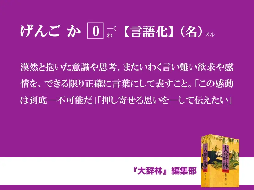 「言語化」の語釈（解説）