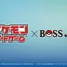 ポケモンカードゲームとBOSSのコラボロゴ