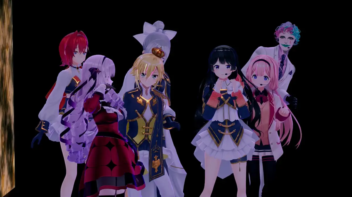 魔女と会話する壱百満天原サロメさんと、彼女を見守るにじさんじライバー