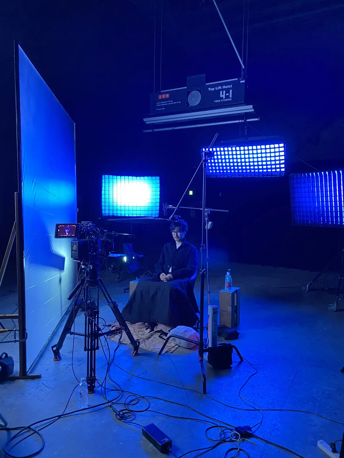 Hideo Kojima Behind-the-scenes recording for “Satellites” conversation by Nicolas Winding Refn with Hideo Kojima Prada Aoyama Tokyo / 18.4 – 25.8.2025