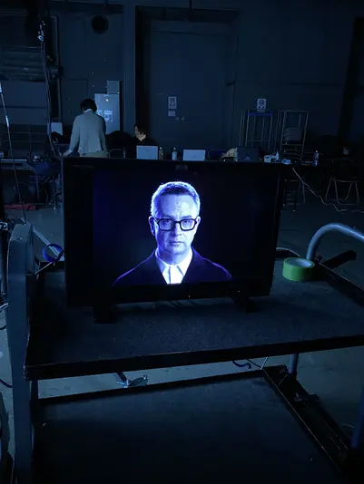 Nicolas Winding Refn Behind-the-scenes recording for “Satellites” conversation by Nicolas Winding Refn with Hideo Kojima Prada Aoyama Tokyo / 18.4 – 25.8.2025