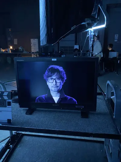 Hideo Kojima Behind-the-scenes recording for “Satellites” conversation by Nicolas Winding Refn with Hideo Kojima Prada Aoyama Tokyo / 18.4 – 25.8.2025