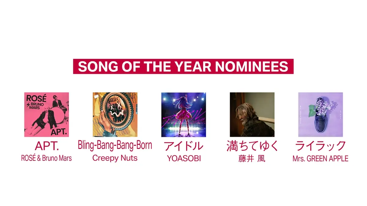 最優秀楽曲賞ノミネート作品