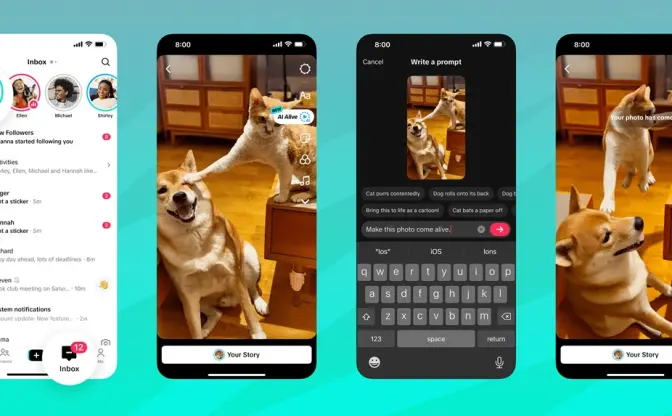 TikTok、生成AI機能「AI Alive」実装へ 静止画をショート動画化