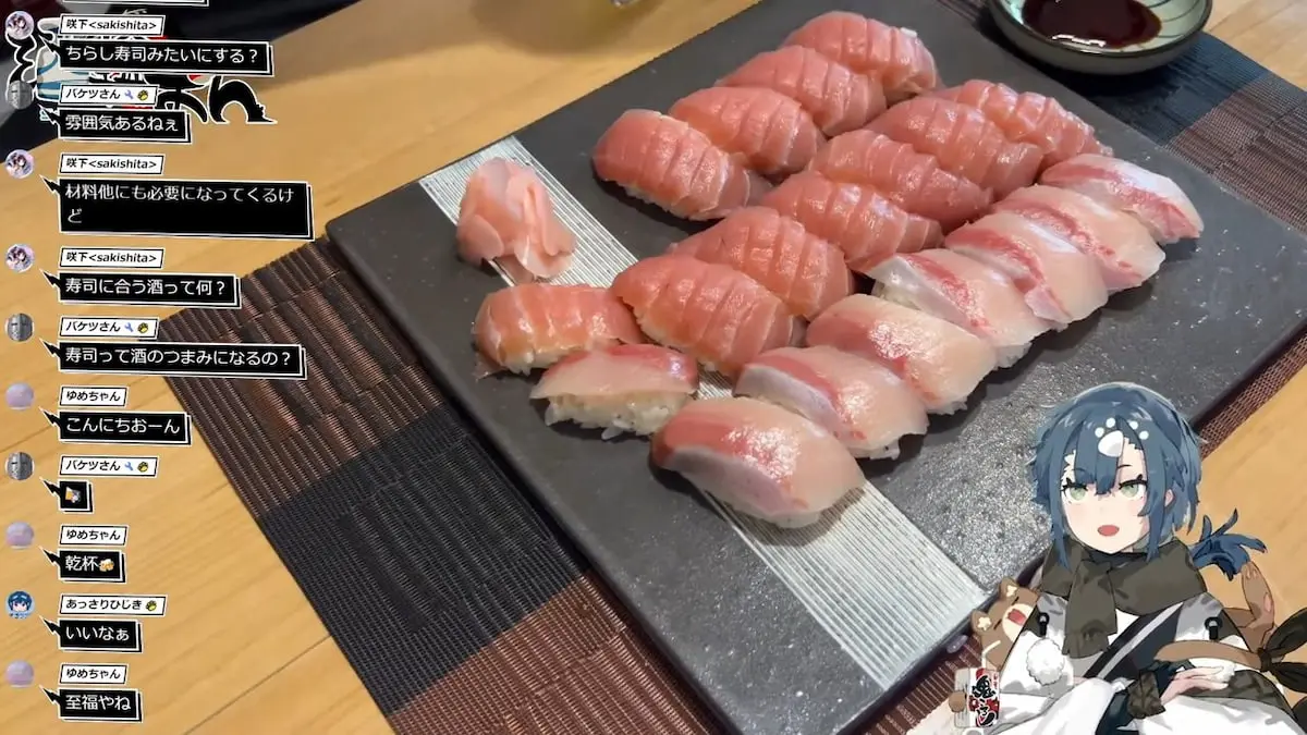 酒輪おんさんの料理配信-2／画像は酒輪おんさんのXから