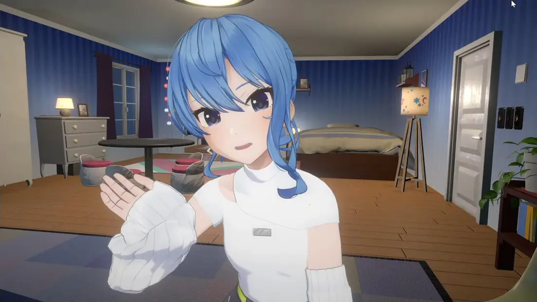 新衣装で雑談を楽しむ星街すいせいさん