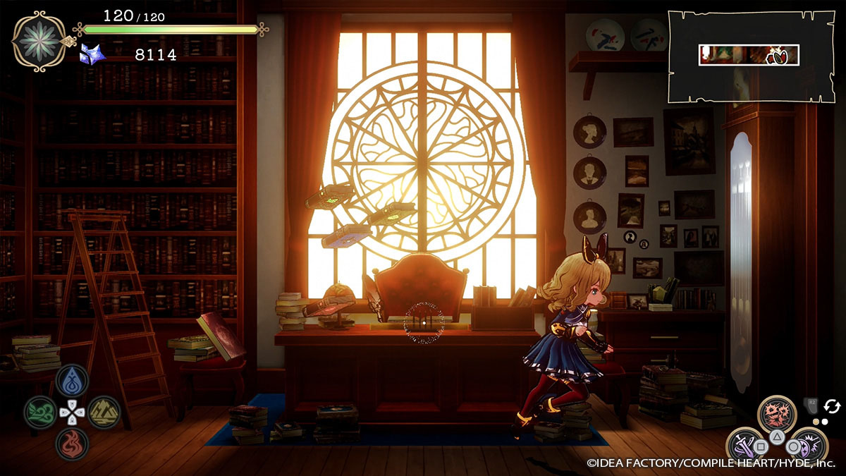 『魔法司書アリアナ ～七英傑の書～』ゲーム画面-1