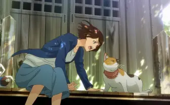 丸井がアニメCM公開! 会社員女性(内田真礼)と猫(櫻井孝宏)との触れ合い描く