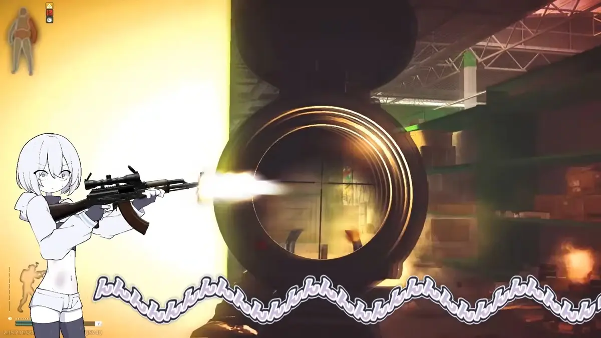 覗き込み方や発砲の反動も再現したアニメーション、芸が細かすぎる！