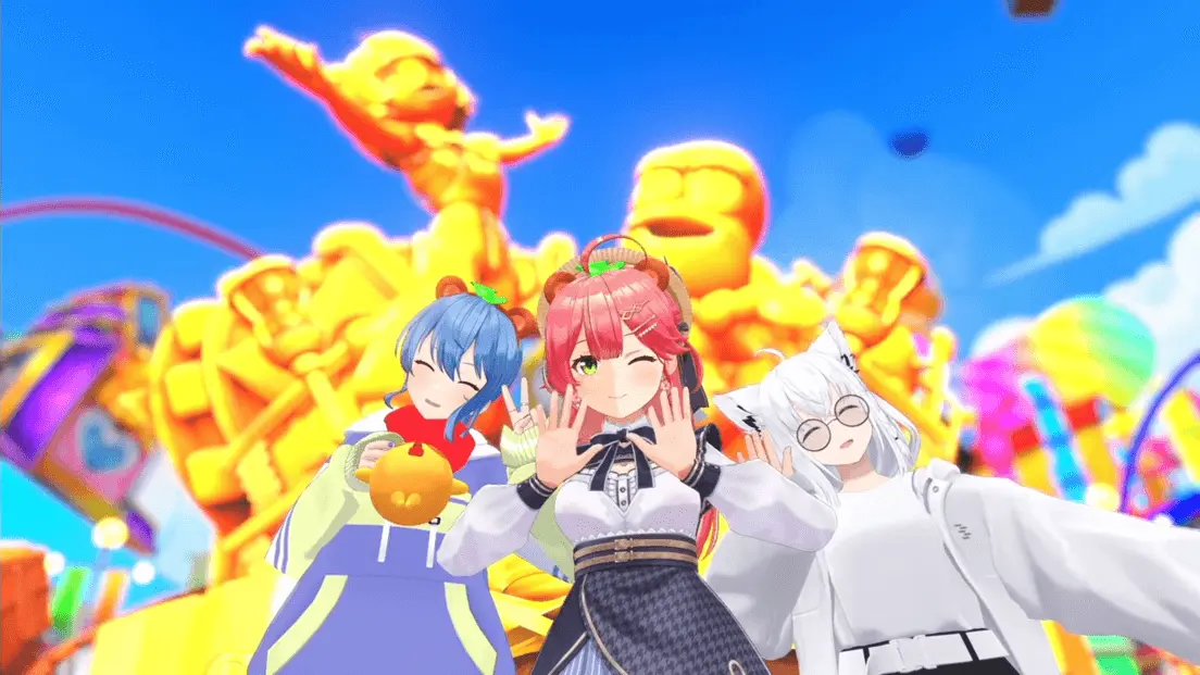 星街すいせいらが「ぽこピーランド」を訪問　ピーナッツくんモノマネも飛び出す