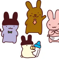 左から「ブルーベリーくん」「みるぽろちゃん」「チョコレートパパ」「いちごママ」