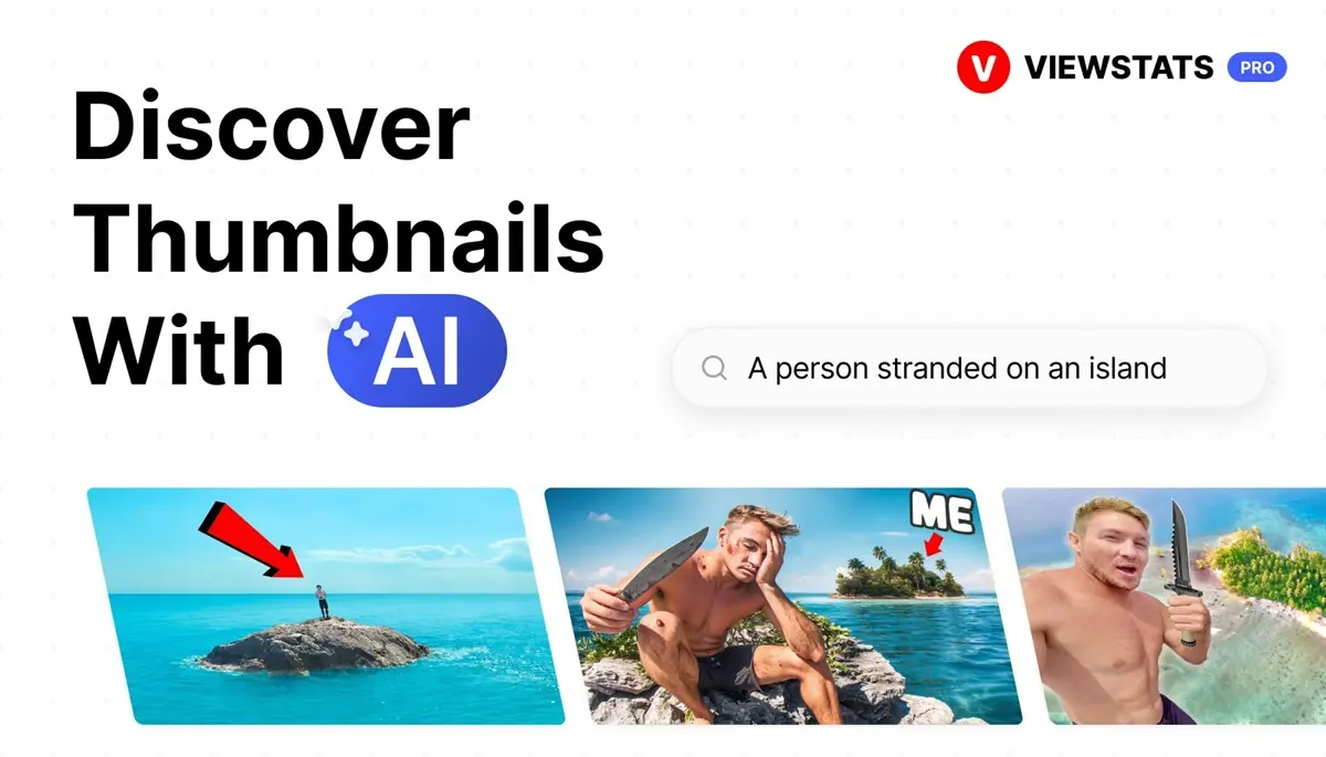 AIによるサムネイル検索も提供している「Viewstats」
