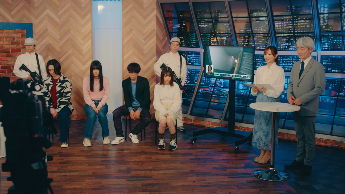 「マルクト情報テレビ」の撮影スタジオ／画像はショートドラマ場面写真より