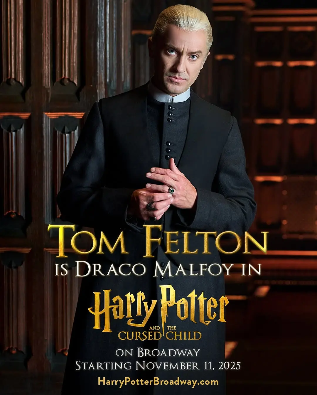 マルフォイ再び！ 舞台『ハリー・ポッター』に映画と同じくトム・フェルトンが出演