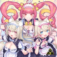 Aiobahn +81「side by side (feat. FUWAMOCO)」のジャケットイラスト
