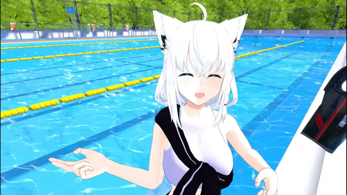 ぽこピーランド訪問直前にもVRChat配信をしていた白上フブキさん
