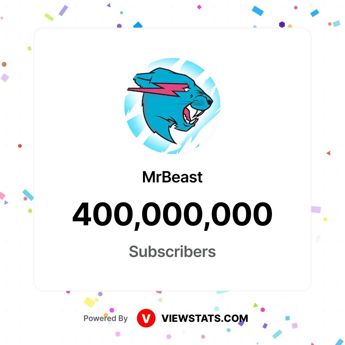 MrBeastさんの登録者数4億人報告