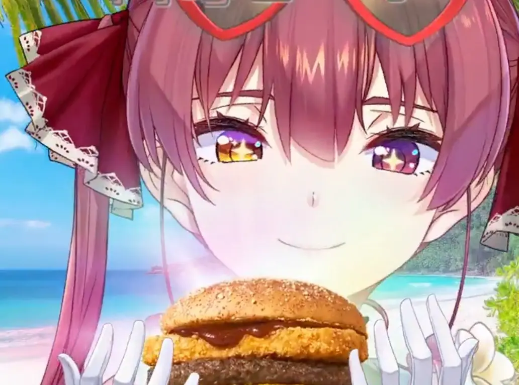 宝鐘マリン、マクドナルドとコラボ「最上級にかわいいの！」替え歌で新作バーガーを宣伝