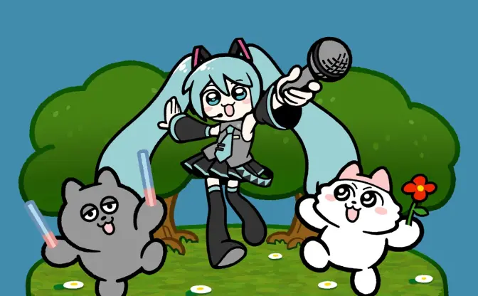 しりもとの漫画『ンめねこ』が初音ミクとコラボ　TBSでショートアニメ放送中