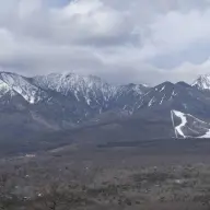 映画公開前に筆者が来訪した際の野辺山地域周辺から望んだ山々。（筆者撮影）