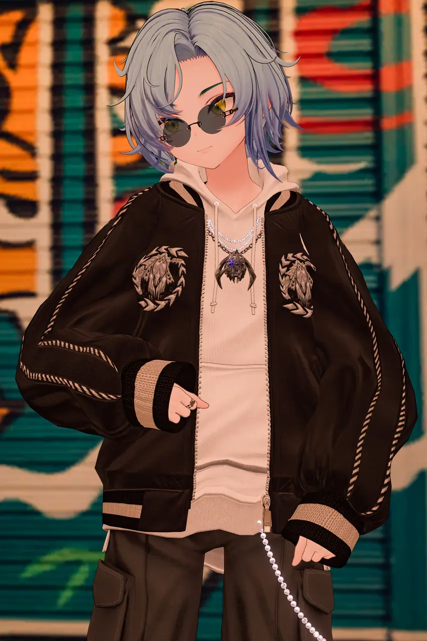 ワイルドになれるアルシュベルドスカジャンコーデ、マジでおすすめです／筆者アバターで試着