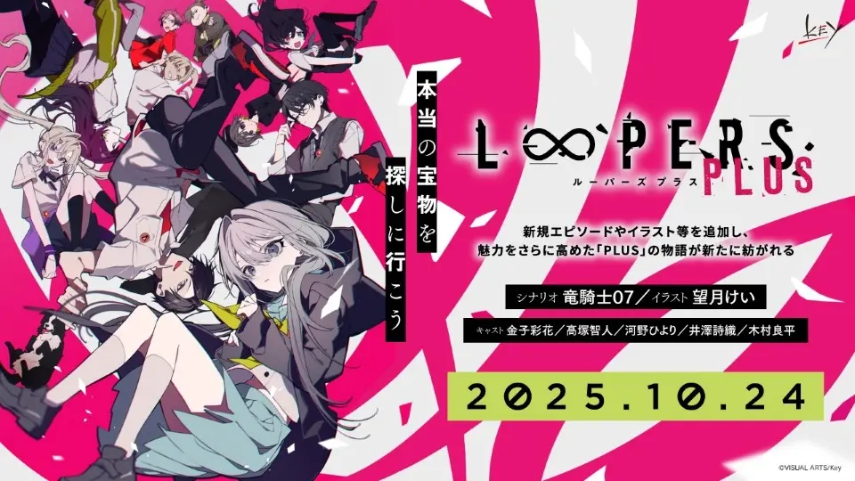 Key×竜騎士07×望月けいのビジュアルノベル『LOOPERS PLUS』発売決定