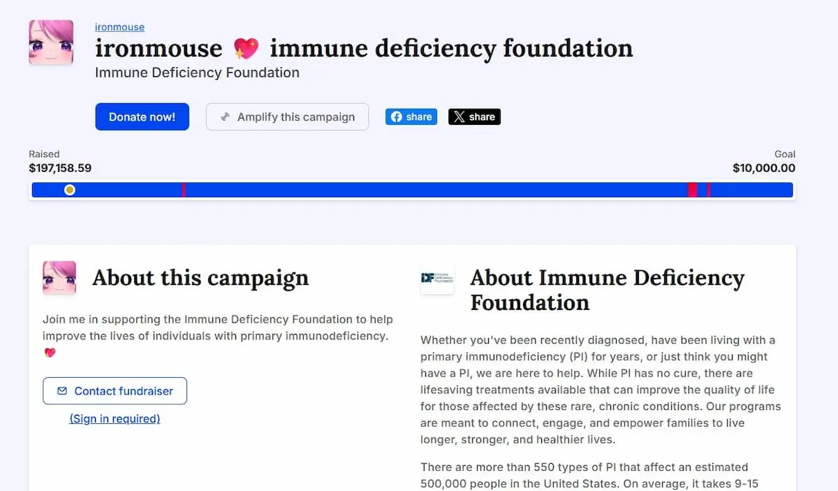 アイアンマウスさんが「TILTIFY」で開始した支援キャンペーン／画像はキャンペーンページから