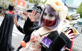 【カワハロ】ガチ仮装の行進が怖い! ホラーなコスプレ激写100枚