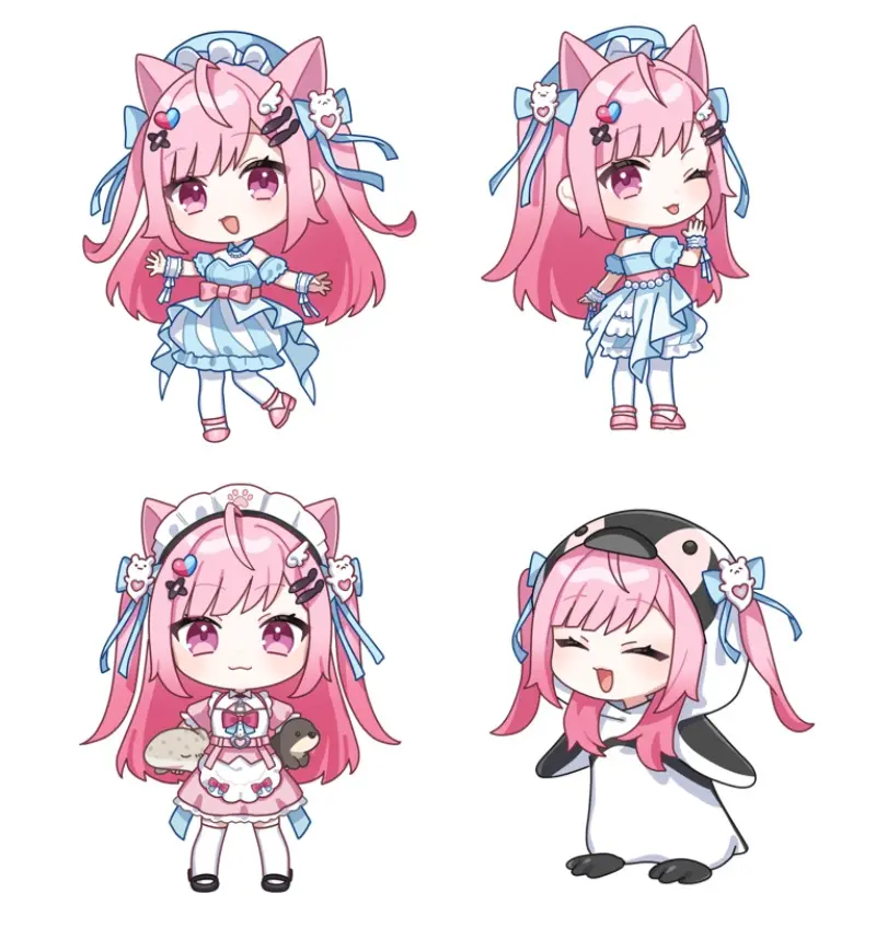 「さくなだすいぞくかん」描き下ろしイラスト（ミニキャライラスト）