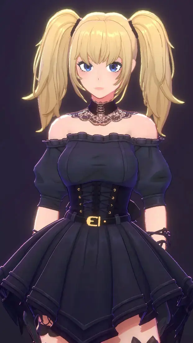 Grokのコンパニオンとして登場した「Ani」。コミュニケーションを取ると好感度が上がり服装が変わる