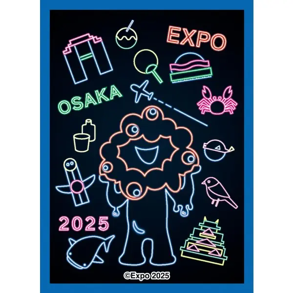 大阪・関西万博公式キャラクター ミャクミャク キャラクタースリーブ（ネオンアート）