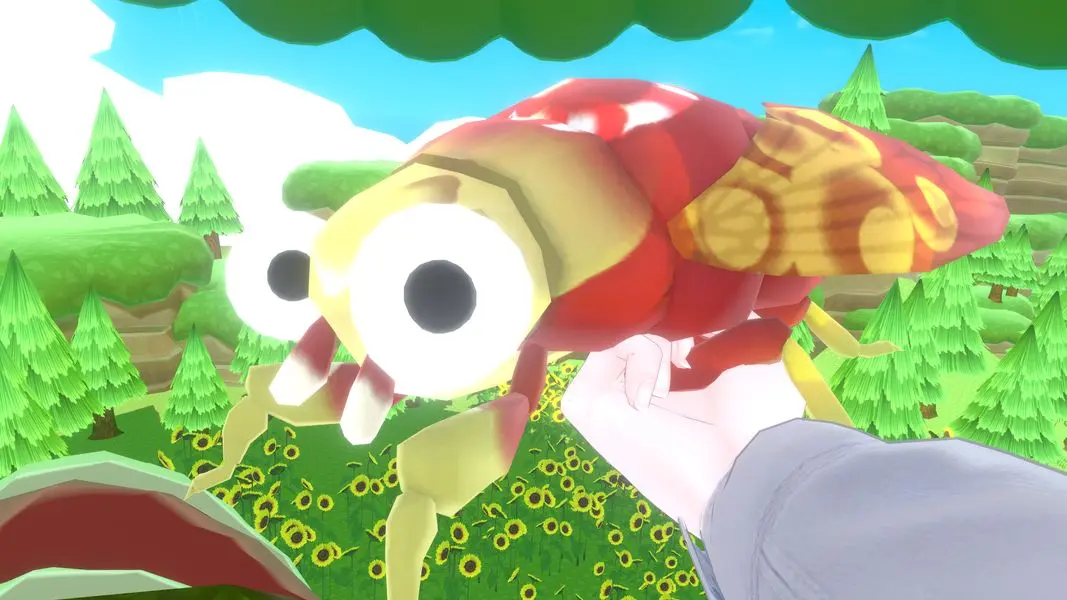 セミは手に持てる上、近づけると鳴き声がよく聞こえます