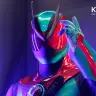 仮面ライダーゼッツのスタチュー／撮影はすべて編集部