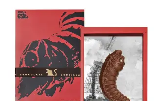 モスラ（幼虫）の鳴き声が聴こえてきそうなチョコ　バレンタインにどうぞ