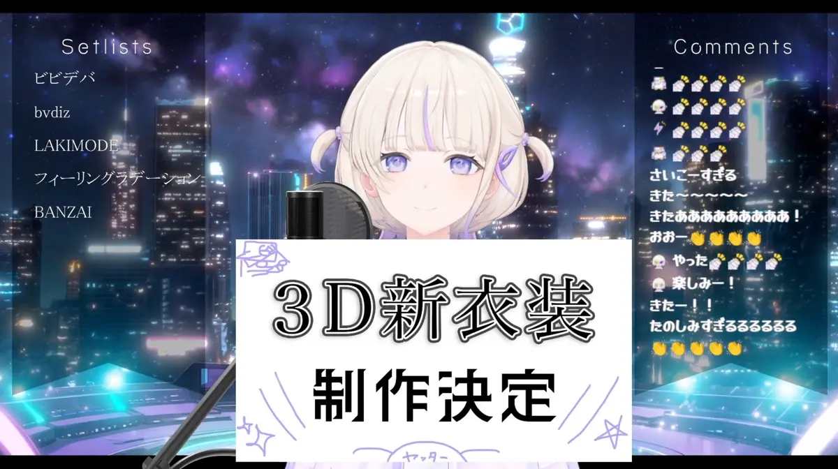 3D新衣装の制作も決定