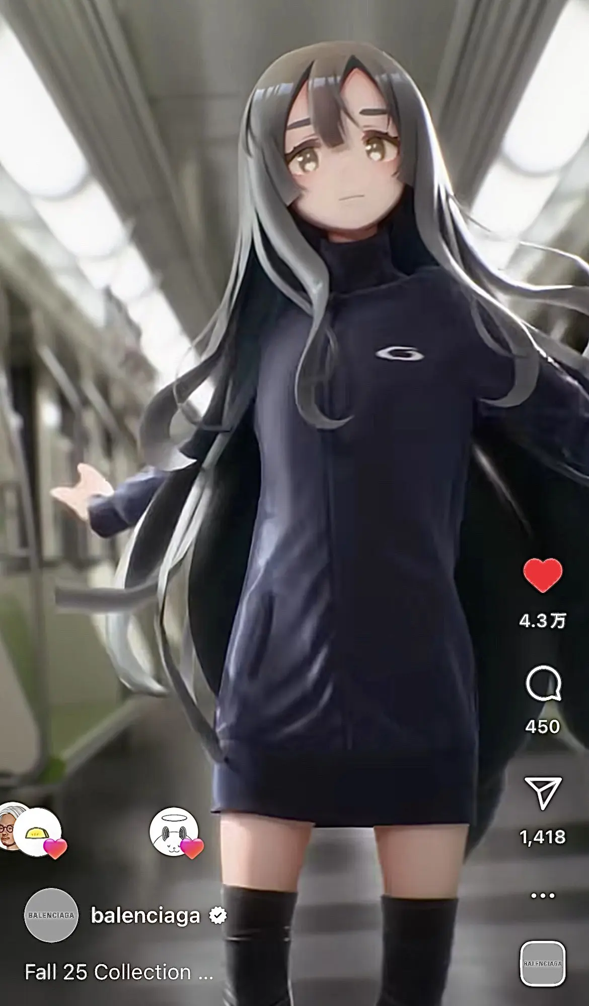 BALENCIAGA、VRChat用の美少女3Dアバターをモデルに起用